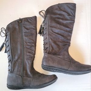 Girls YNOT Riding Boots Brown 3.5